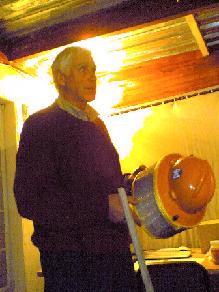 Manfred speaking about his Miner's Beekeeping veil